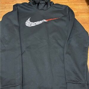 Nike Black Hoodie with Red and White Swoosh